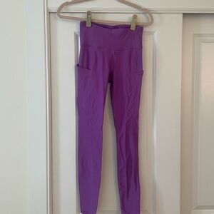 Lululemon Athletica Fleece Purple Leggings